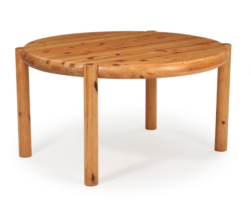 Rainer Daumiller | A circular solid pine dining table with extension ...
