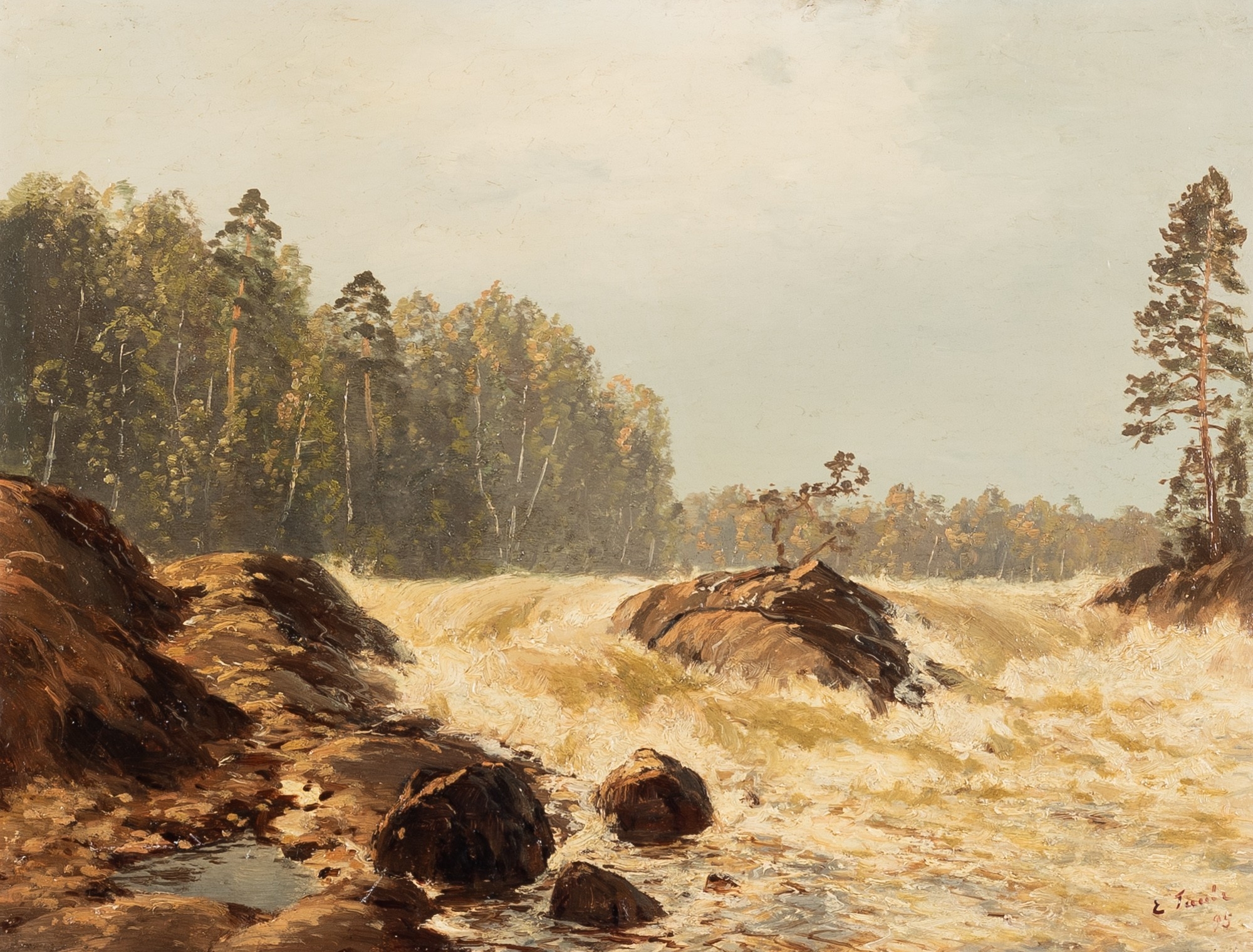 Artwork by Eugen Taube, Landscape, Made of oil