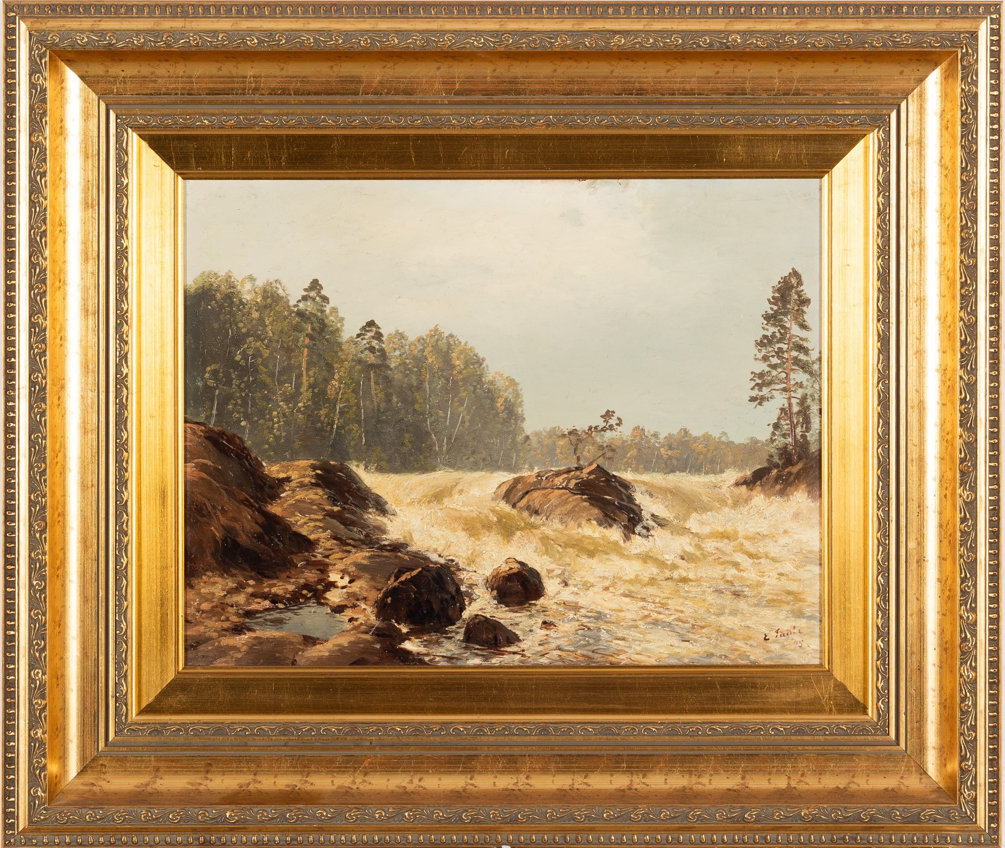 Artwork by Eugen Taube, Landscape, Made of oil