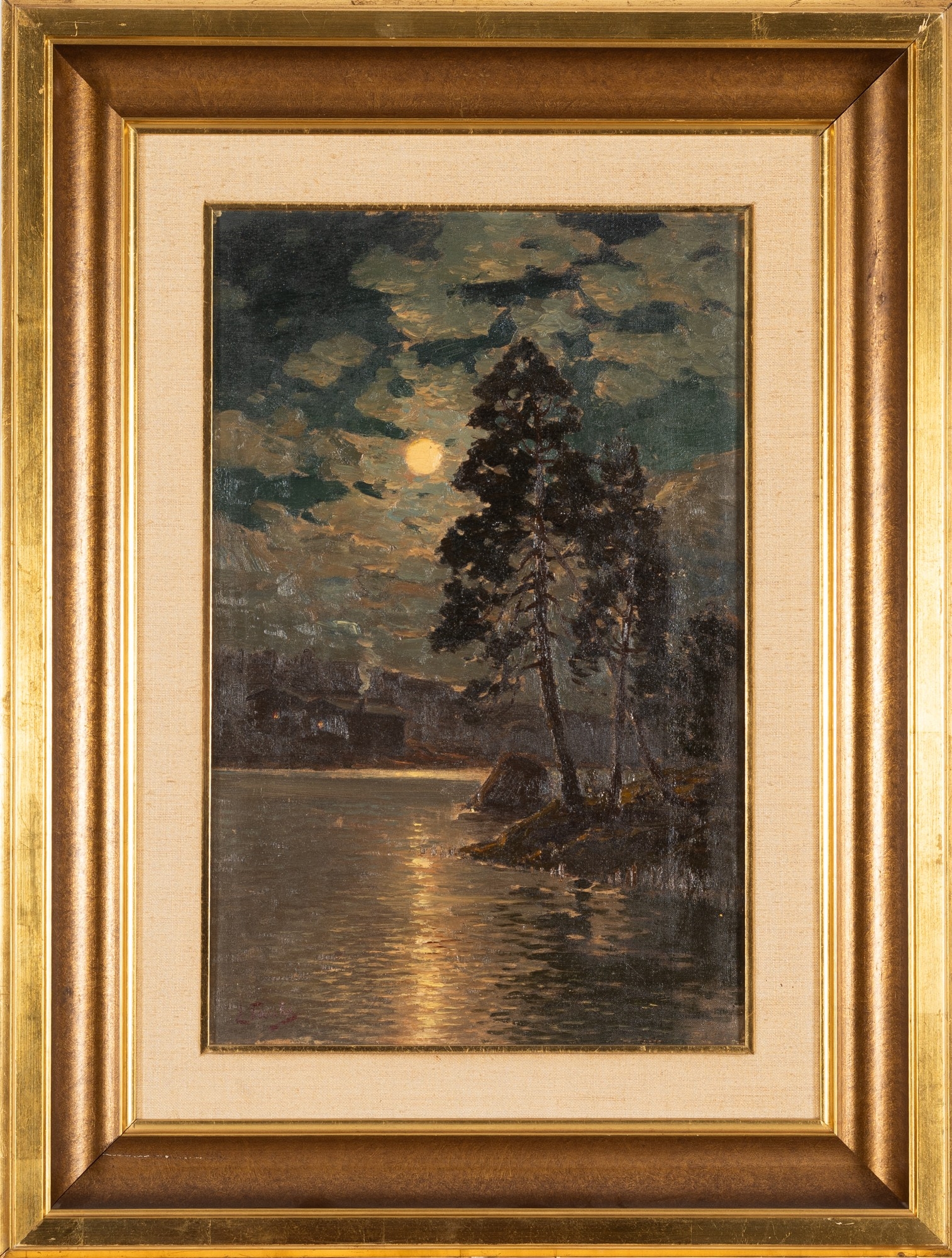 Artwork by Eugen Taube, Moon light, Made of oil