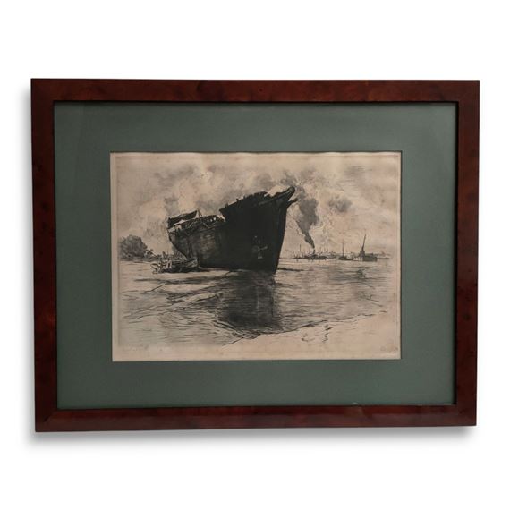 Epave de bateau by René Pinard, datée 1914