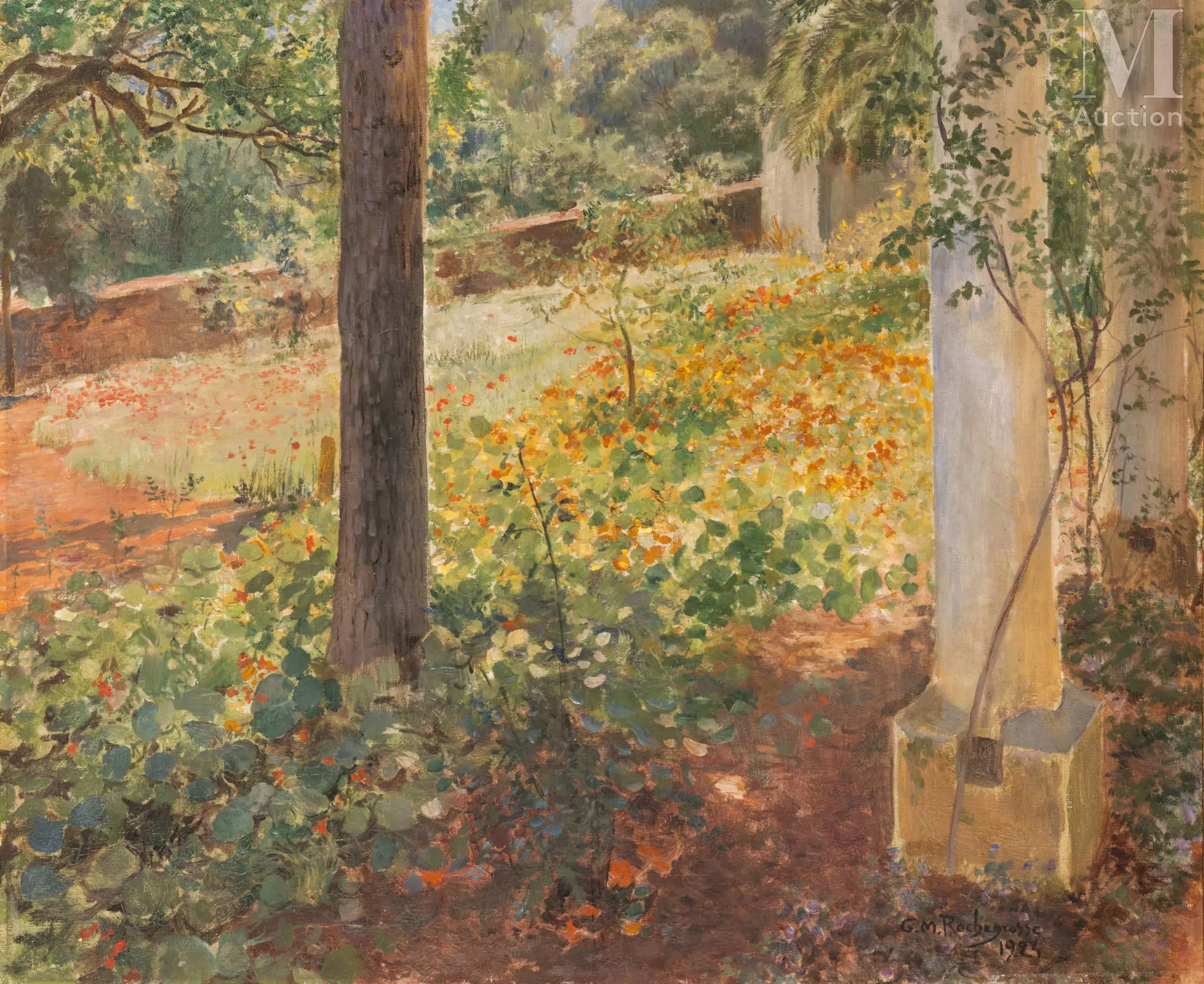 George Rochegrosse | Jardin à El Biar (1859) | MutualArt
