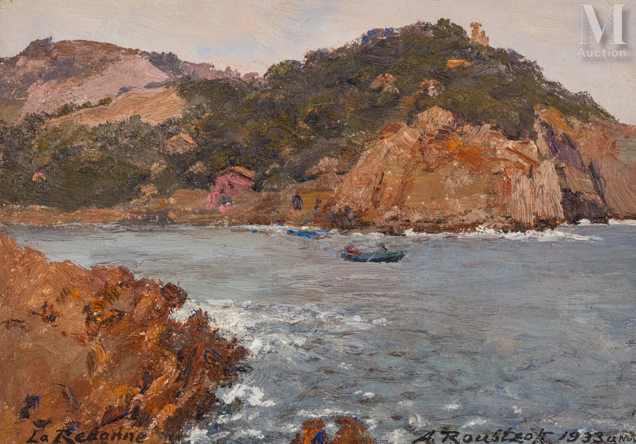 Alexandre Roubtzoff | Barque dans la calanque de la Redonne (1884 ...