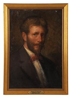 Henry E Kinney  Self Portrait Painting - Henry E Kinney