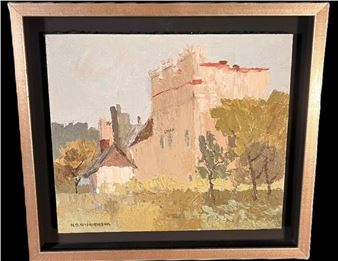 H. O. WISNIEWSKA LATE 19TH CENTURY CASTLE ACRYLIC - H. O. Wisniewska