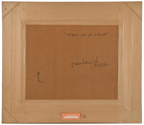 Artwork by Nicolás Forteza, 'Pinos en la orilla', Made of Oil on hardboard