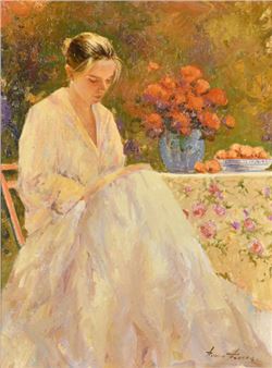 'Girl reading' - José Miguel Román Francés