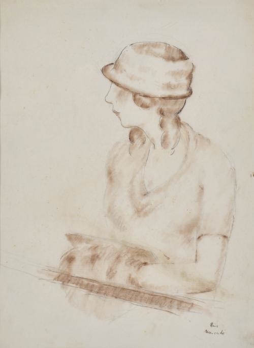 Artwork by Lluís Mercadé, 'Lady's portrait', Made of Mixed media on paper