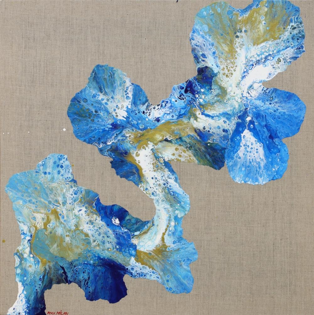 Artwork by Max Milan, Explosion, Made of Synthetic polymer paint on linen