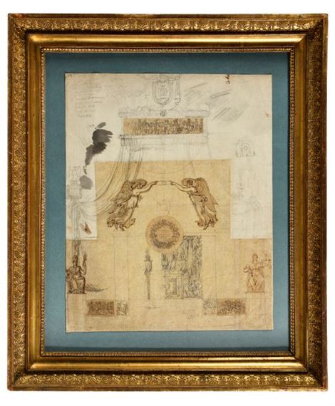 Project for a podium for the distribution of the Eagles at the Champ-de-Mars on December 5, 1806 by Charles Percier, 1806