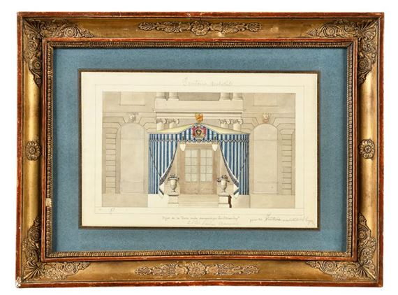 Project for the round tent requested by Her Imperial Highness Psse Pauline Bonaparte for the H�tel de Charost by Pierre-François-Léonard Fontaine