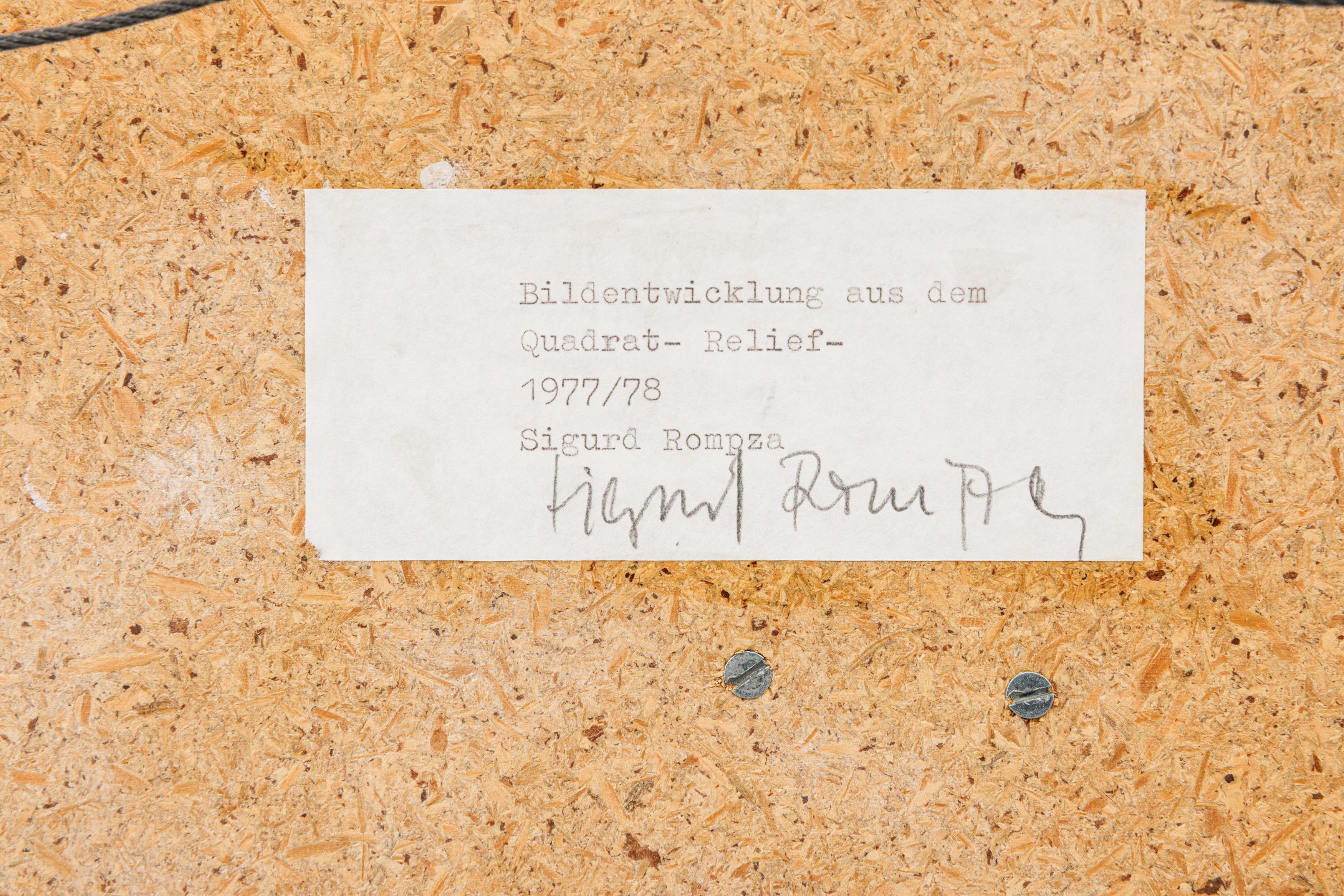 Sigurd Rompza | Bildentwicklung aus dem Quadrat | MutualArt