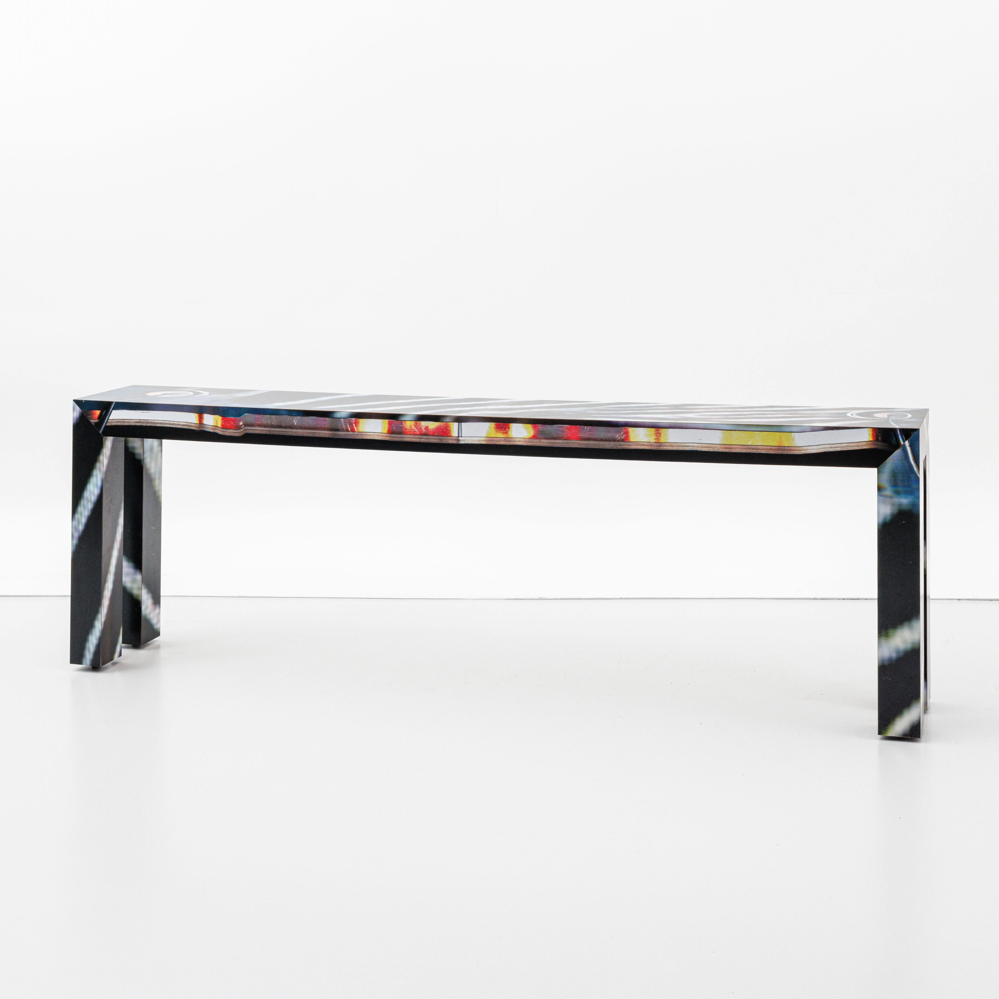 Artwork by Guyton/Walker, Halfzebra table, Made of mixed materials