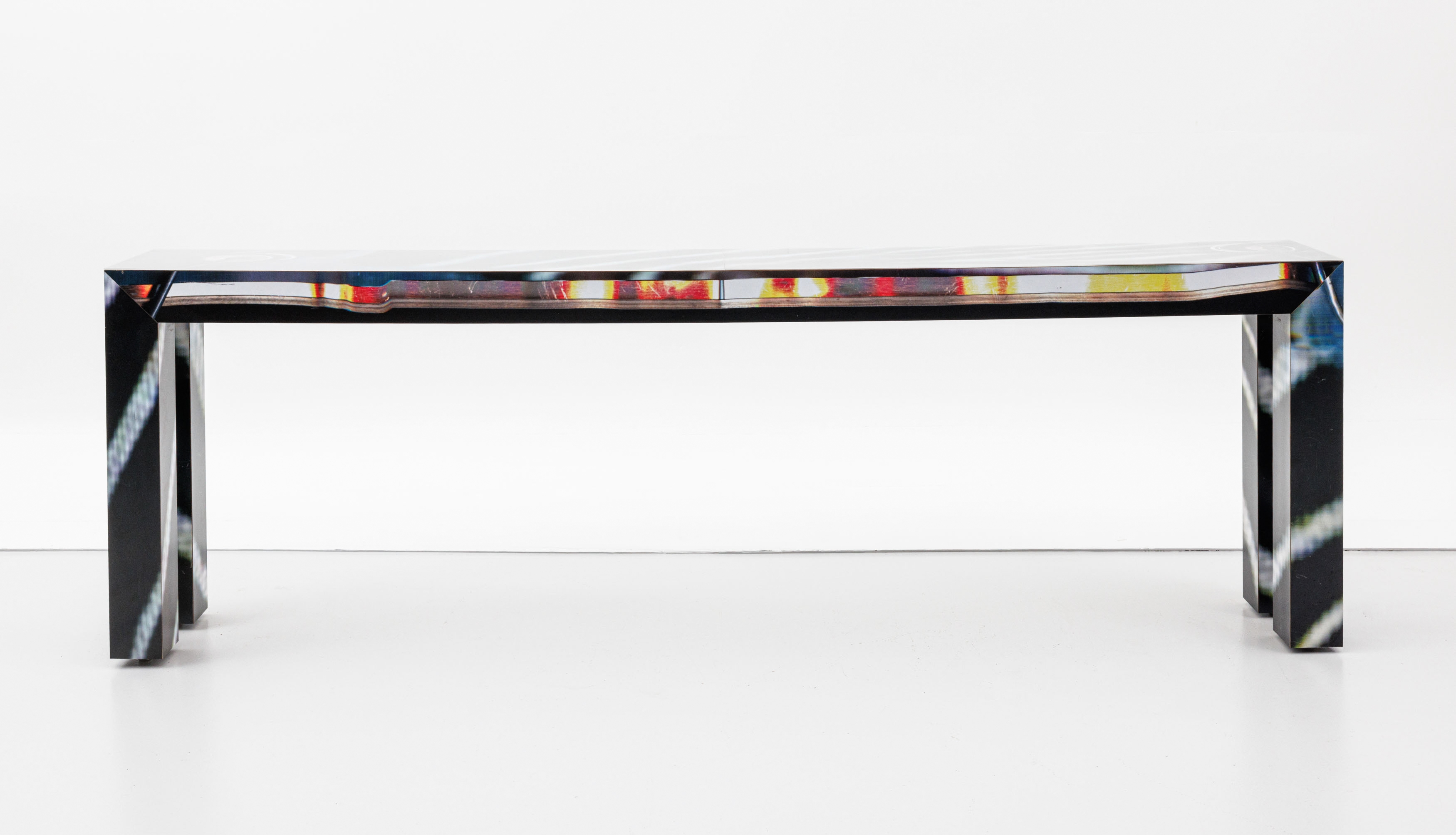 Artwork by Guyton/Walker, Halfzebra table, Made of mixed materials