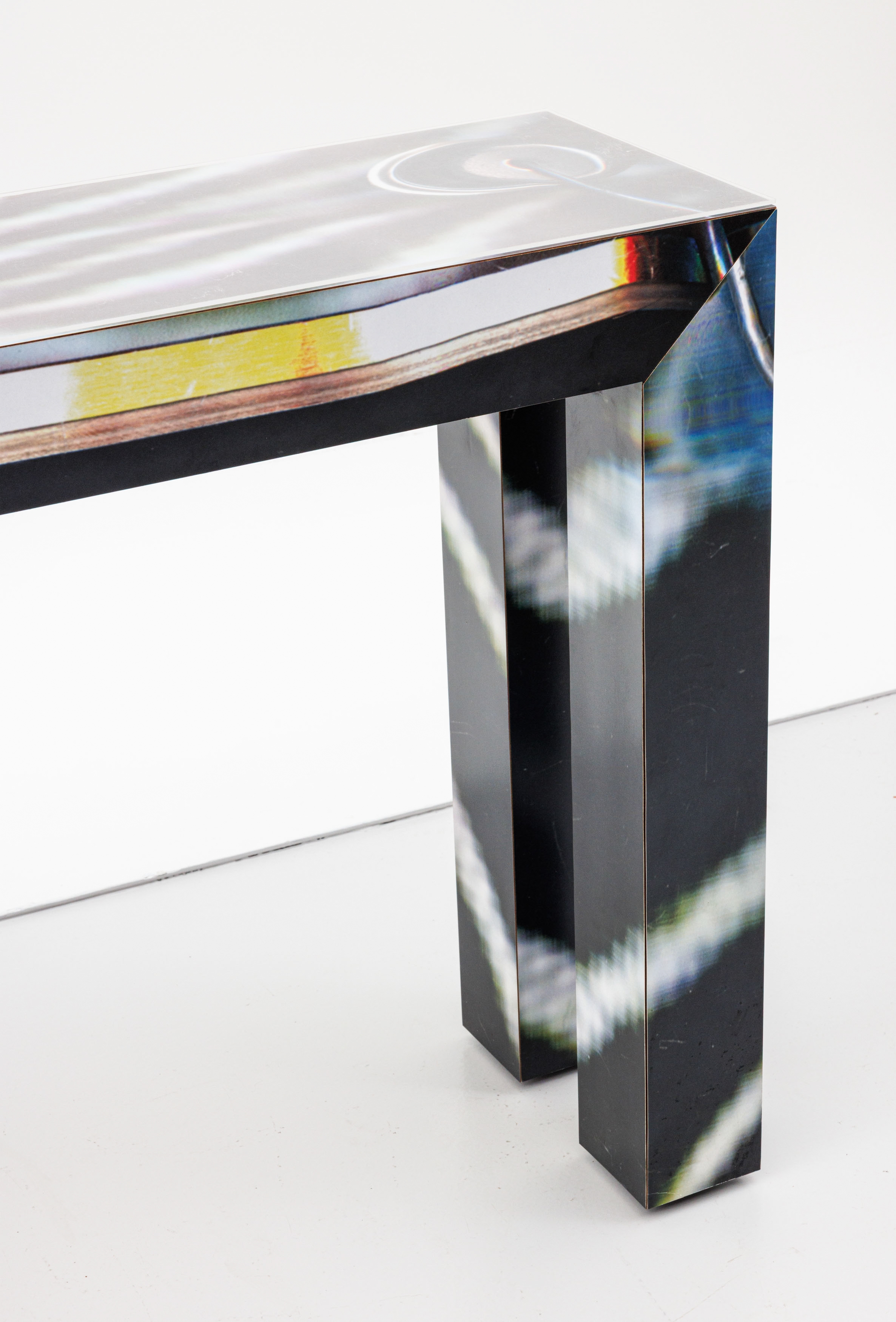 Artwork by Guyton/Walker, Halfzebra table, Made of mixed materials