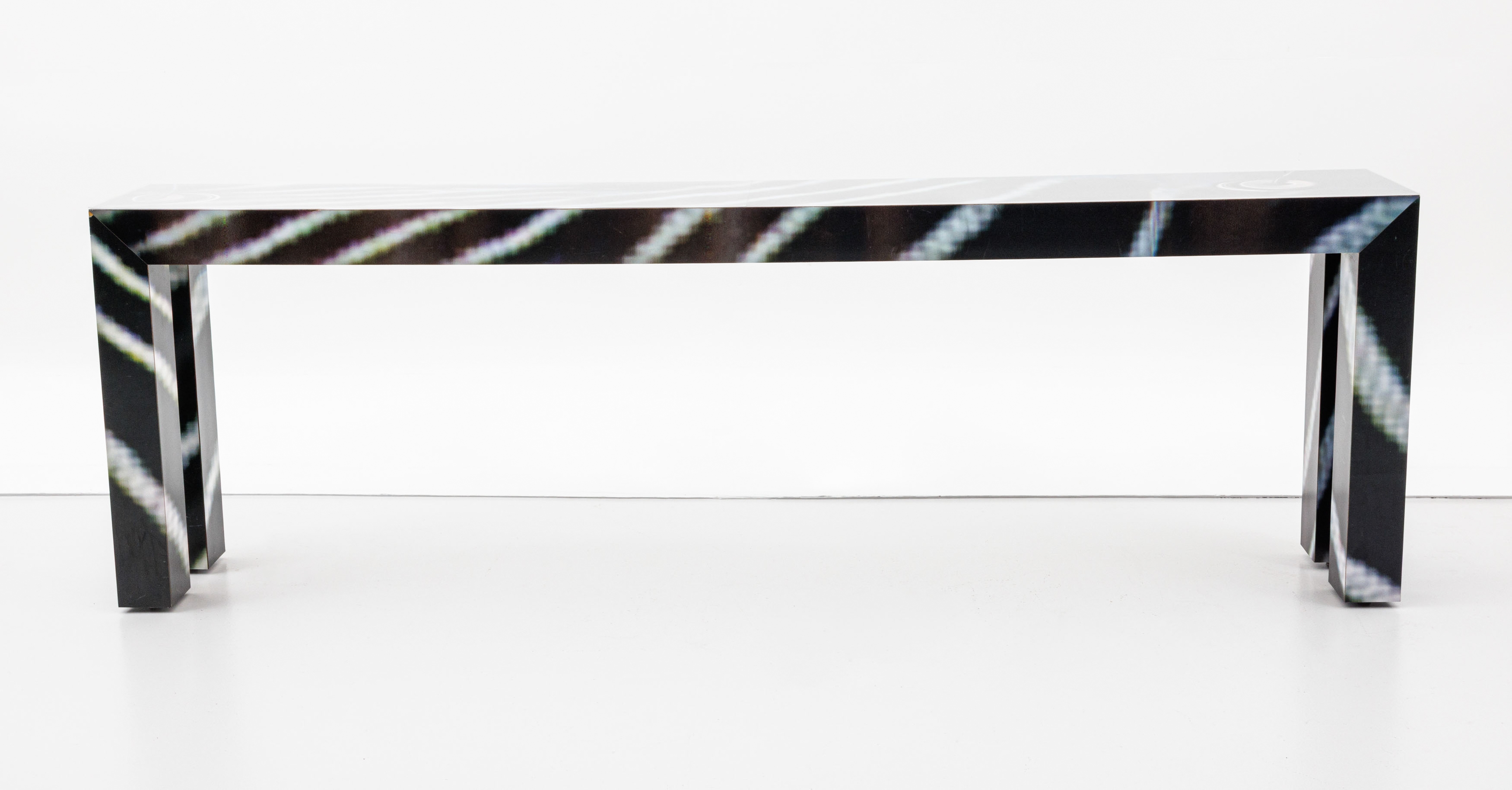 Artwork by Guyton/Walker, Halfzebra table, Made of mixed materials