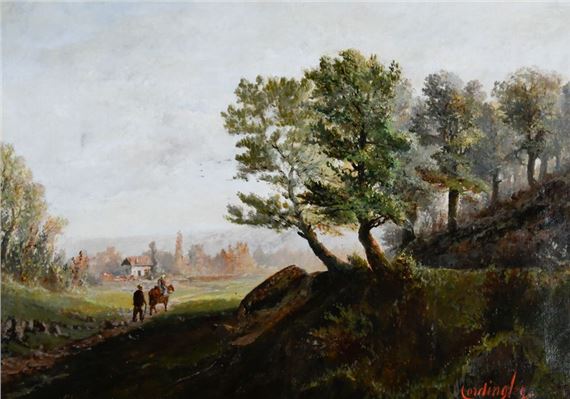 Georges Ricard-Cordingley | Paysans rentrant à la chaumière | MutualArt