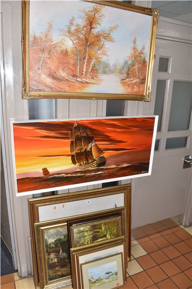 A SMALL QUANTITY OF PAINTINGS AND PRINTS ETC - Margaret Evans