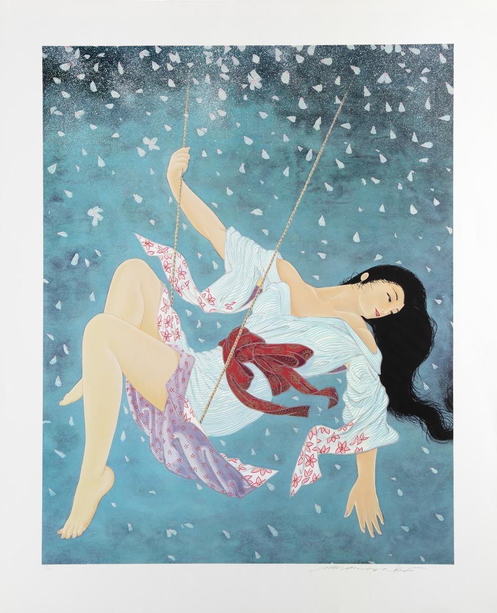 Artwork by Muramasa Kudo, The Swing, Made of Screenprint
