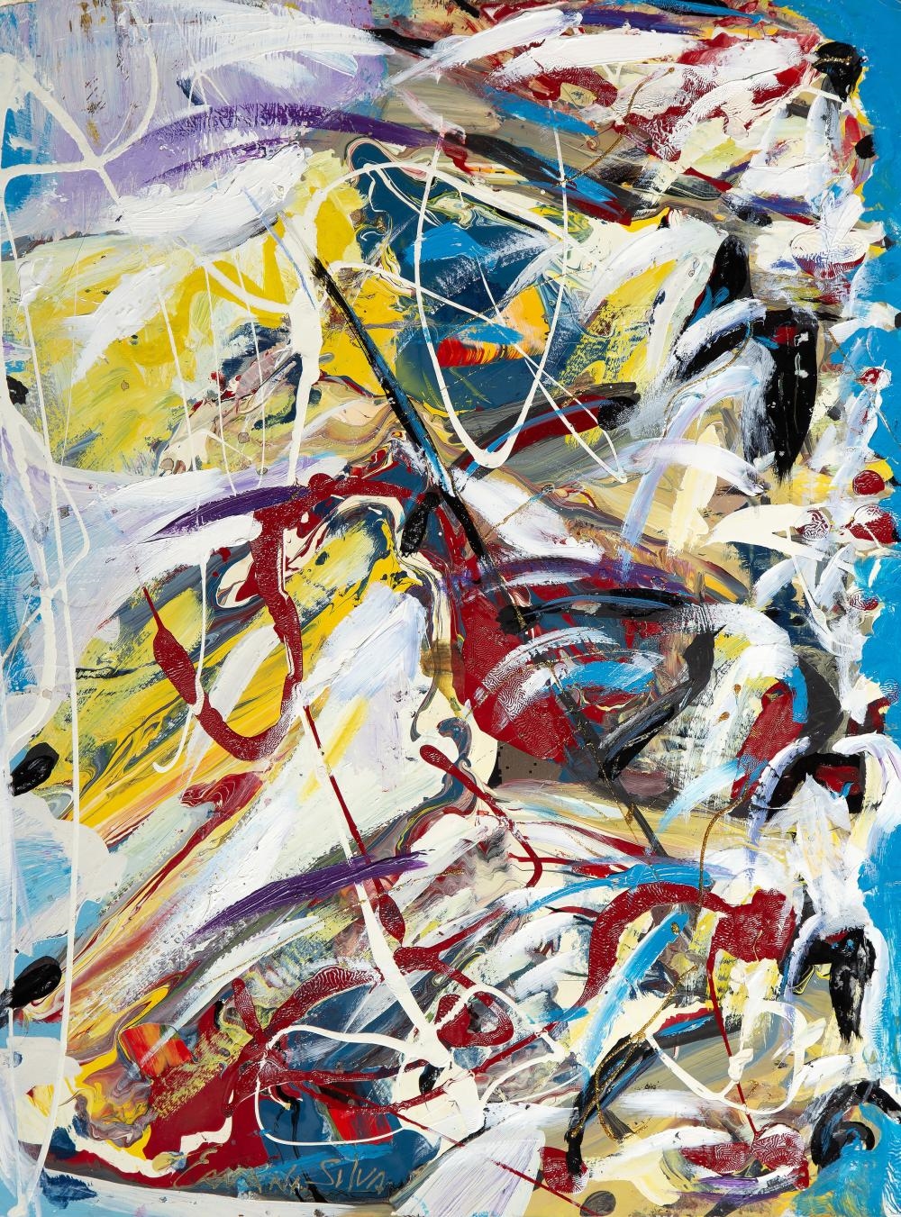 Artwork by Ernani Silva, Festival, Made of Acrylic, Collage and Enamel on board