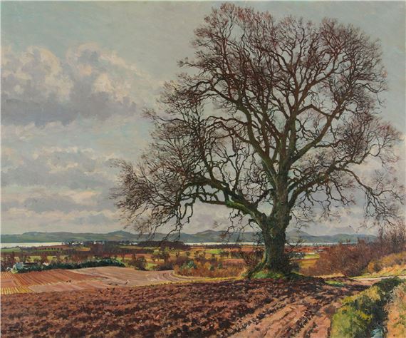 THE ELM TREE LOOKING OVER PERTHSHIRE by James McIntosh Patrick‏