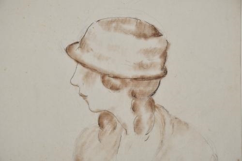 Artwork by Lluís Mercadé, 'Lady's portrait', Made of Mixed media on paper