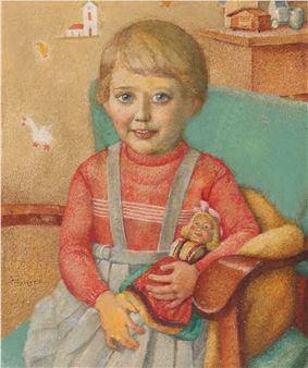 ‘Little Girl with Doll’ - Jan Gregoire