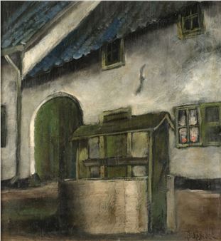 Farmhouse with Water Pump - Eugene Jacques  Quanjel