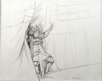 Drie tekeningen met Balinese voorstellingen - Dick Stolwijk