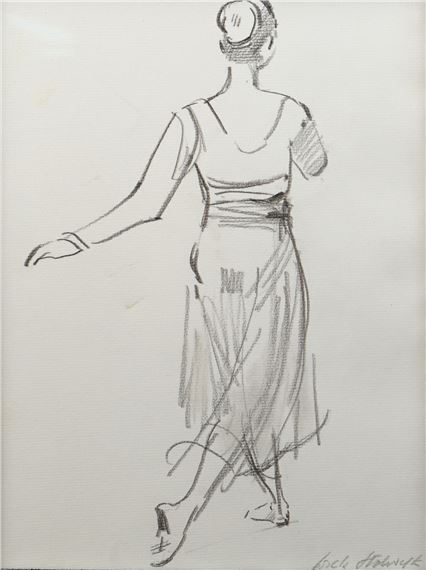 Drie tekeningen met theatrale voorstellingen - Dick Stolwijk