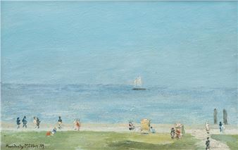 Hamburg 1863 - Hamburg 1936 - Am Meer - (1927) Öl/Karton - Aenderly Möller