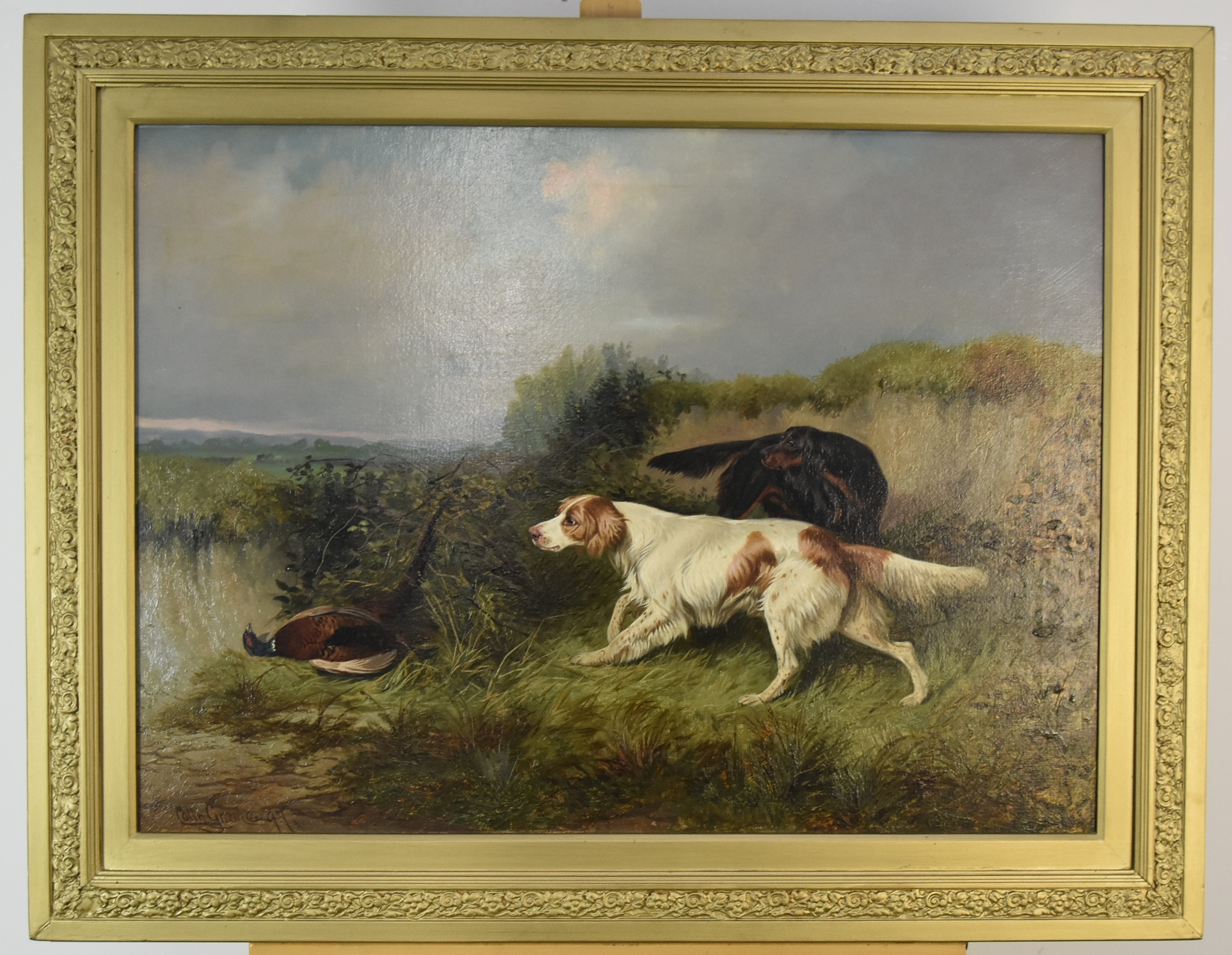 Colin Graeme Roe | Setters with a Pheasant in a Landscape (1997 ...