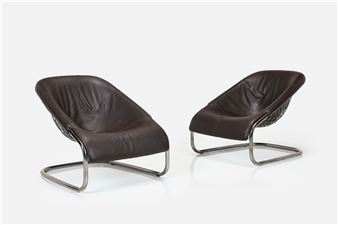 Pair of 'Cortina' canilevered lounge chairs - Gordon Guillaumier