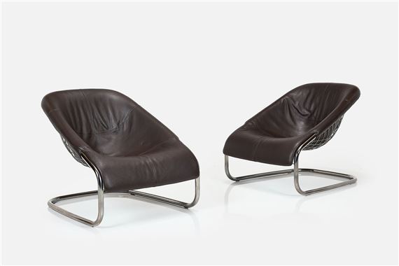 Pair of 'Cortina' canilevered lounge chairs by Gordon Guillaumier, circa 2015