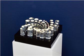 Spiral II' illuminated abstract sculpture - Jackie Greber