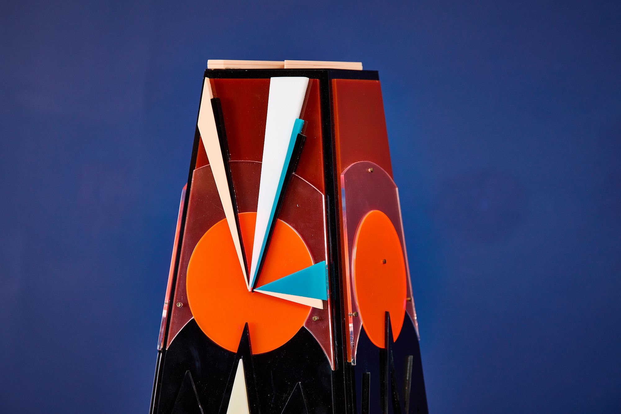 Artwork by Jackie Greber, Sforzi II' abstract sculpture with pedestal, Made of sculpture with pedestal