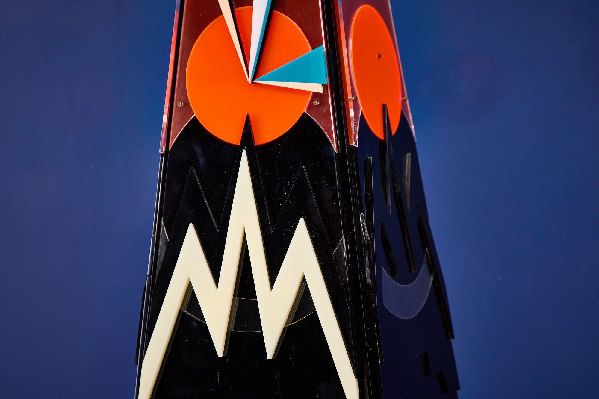 Artwork by Jackie Greber, Sforzi II' abstract sculpture with pedestal, Made of sculpture with pedestal