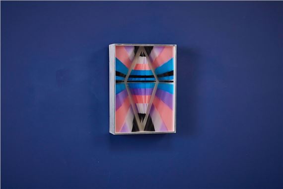 Moro Lights VII' abstract wall sculpture by Jackie Greber, 1980s