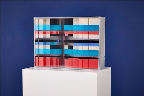 Moro Lights III' abstract sculpture with pedestal by Jackie Greber, 1980s