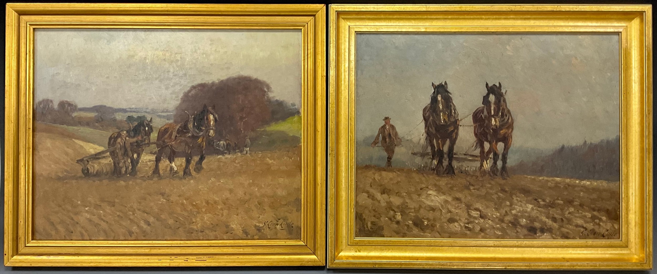 George Leon Little | The Two Horse Plough and The Ploughing Team ...