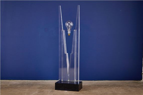 Illuminated floor sculpture by Jackie Greber, 1980s