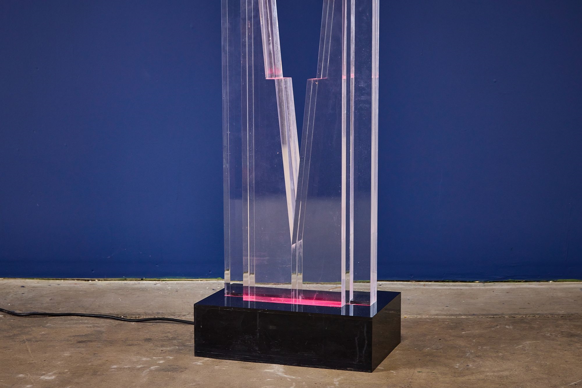 Artwork by Jackie Greber, Illuminated floor sculpture, Made of sculpture