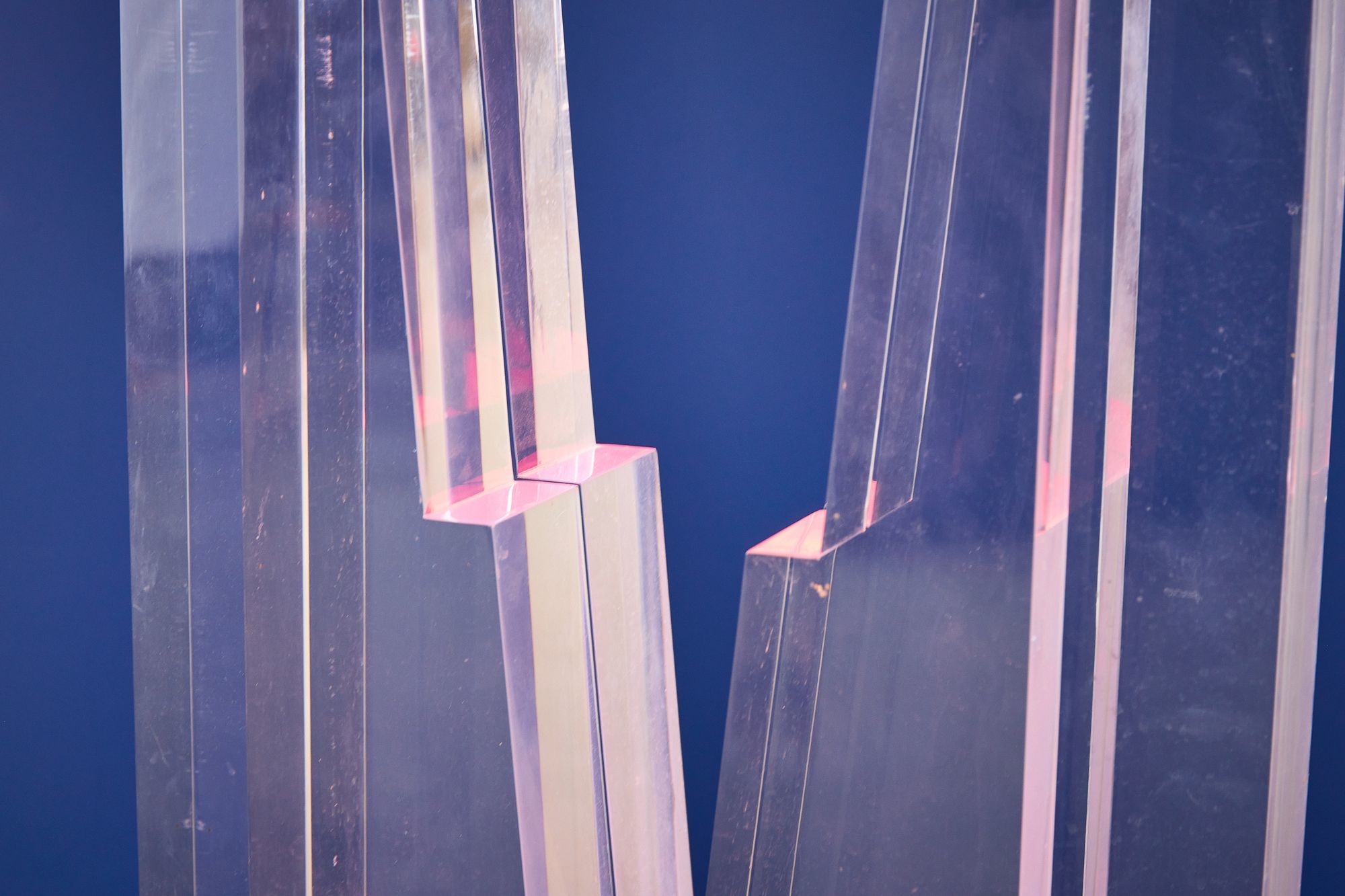 Artwork by Jackie Greber, Illuminated floor sculpture, Made of sculpture