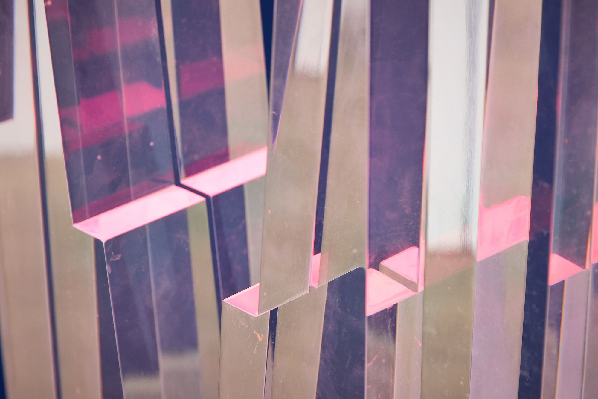 Artwork by Jackie Greber, Illuminated floor sculpture, Made of sculpture