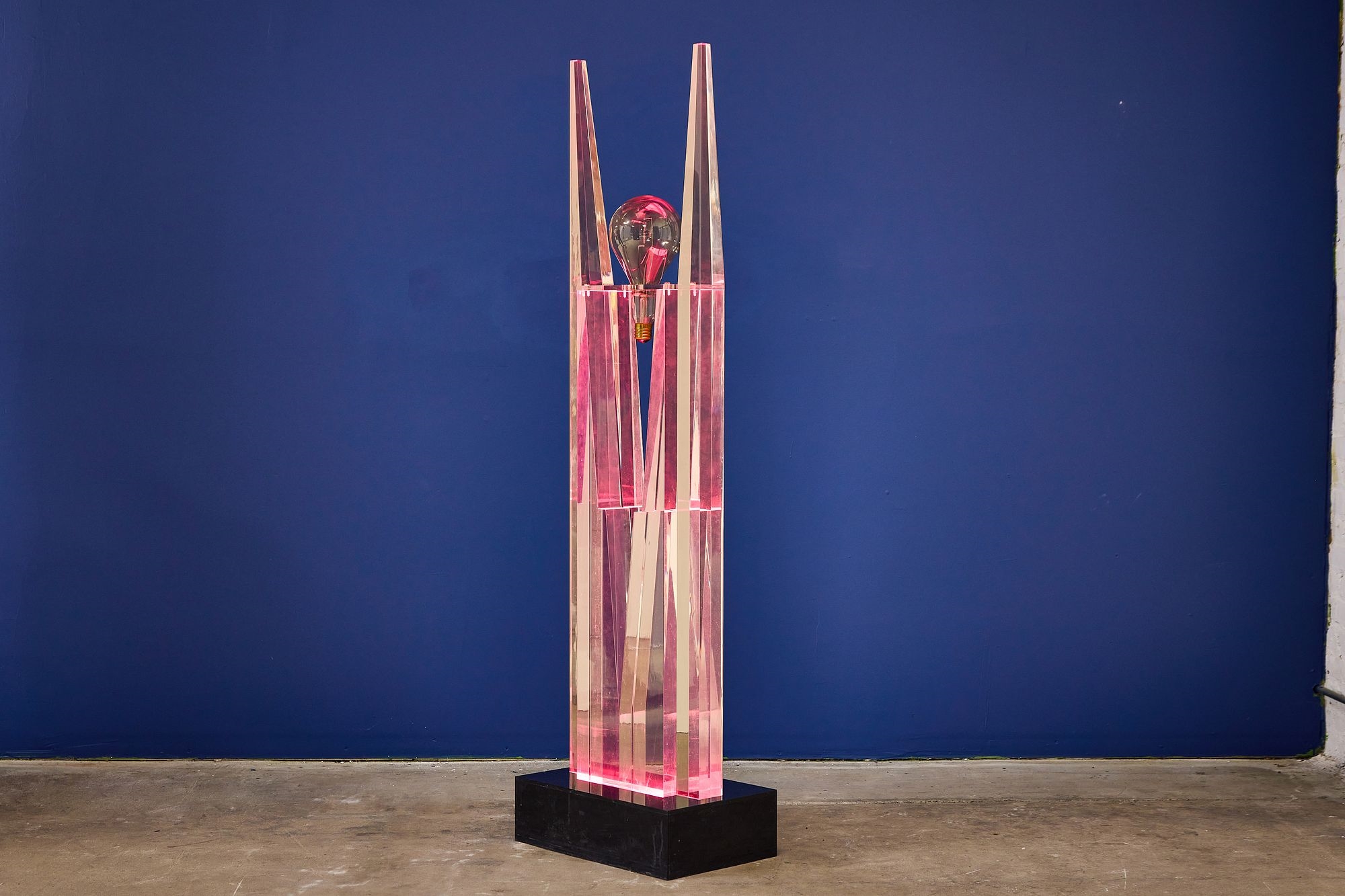 Artwork by Jackie Greber, Illuminated floor sculpture, Made of sculpture