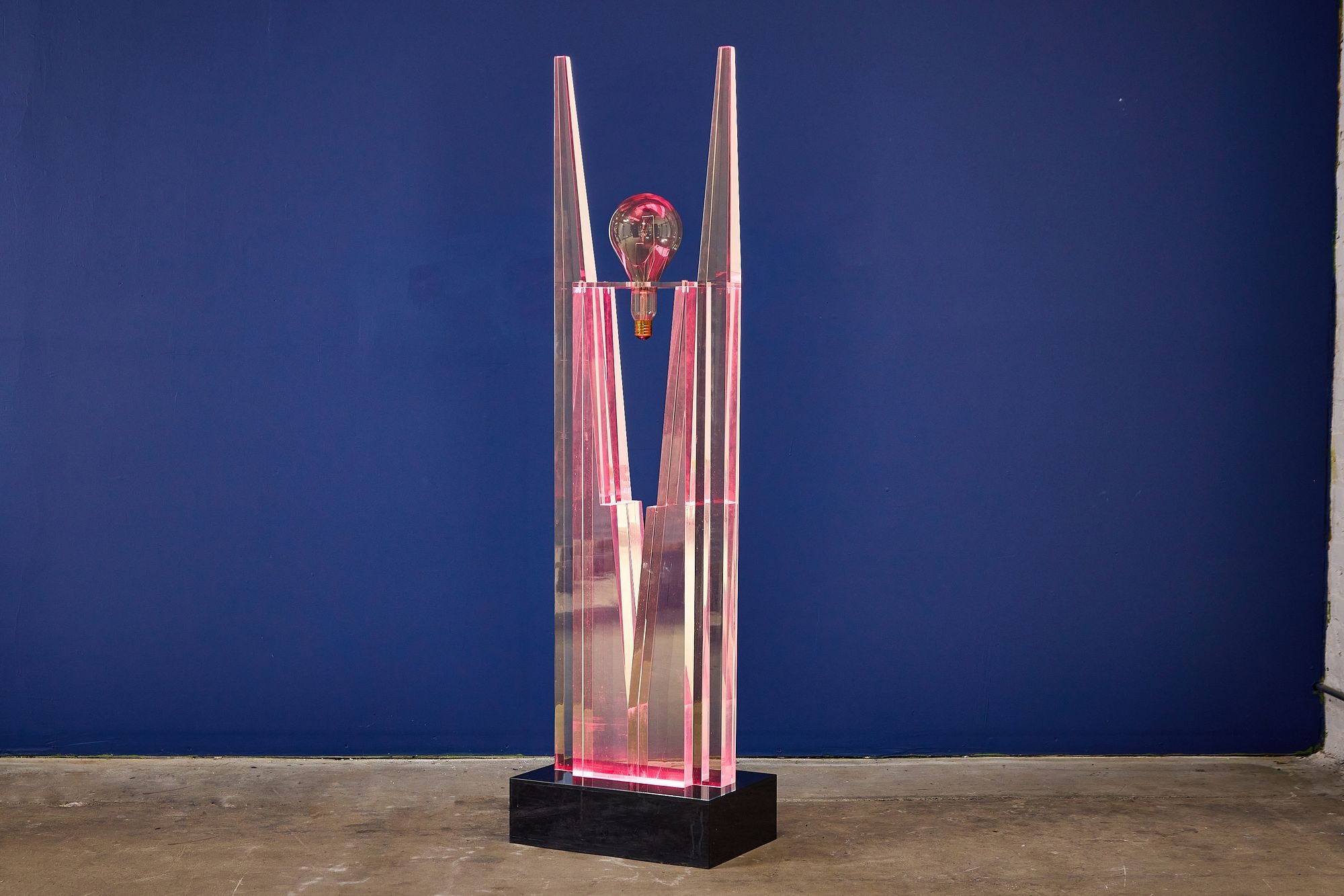 Artwork by Jackie Greber, Illuminated floor sculpture, Made of sculpture