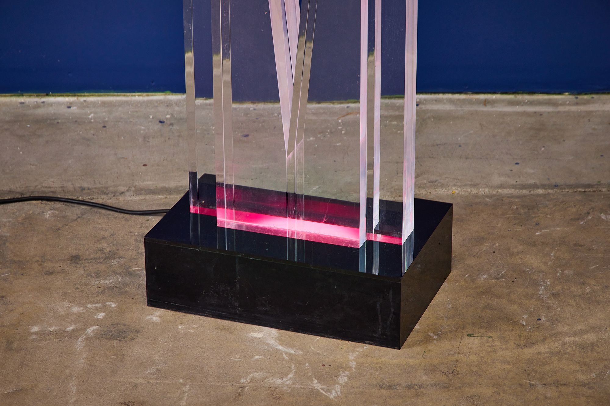 Artwork by Jackie Greber, Illuminated floor sculpture, Made of sculpture