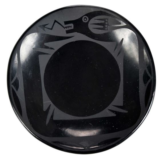 Maria Martinez and Popovi Da Dish by Maria Montoya Martinez, Popovi Da, circa 1950s