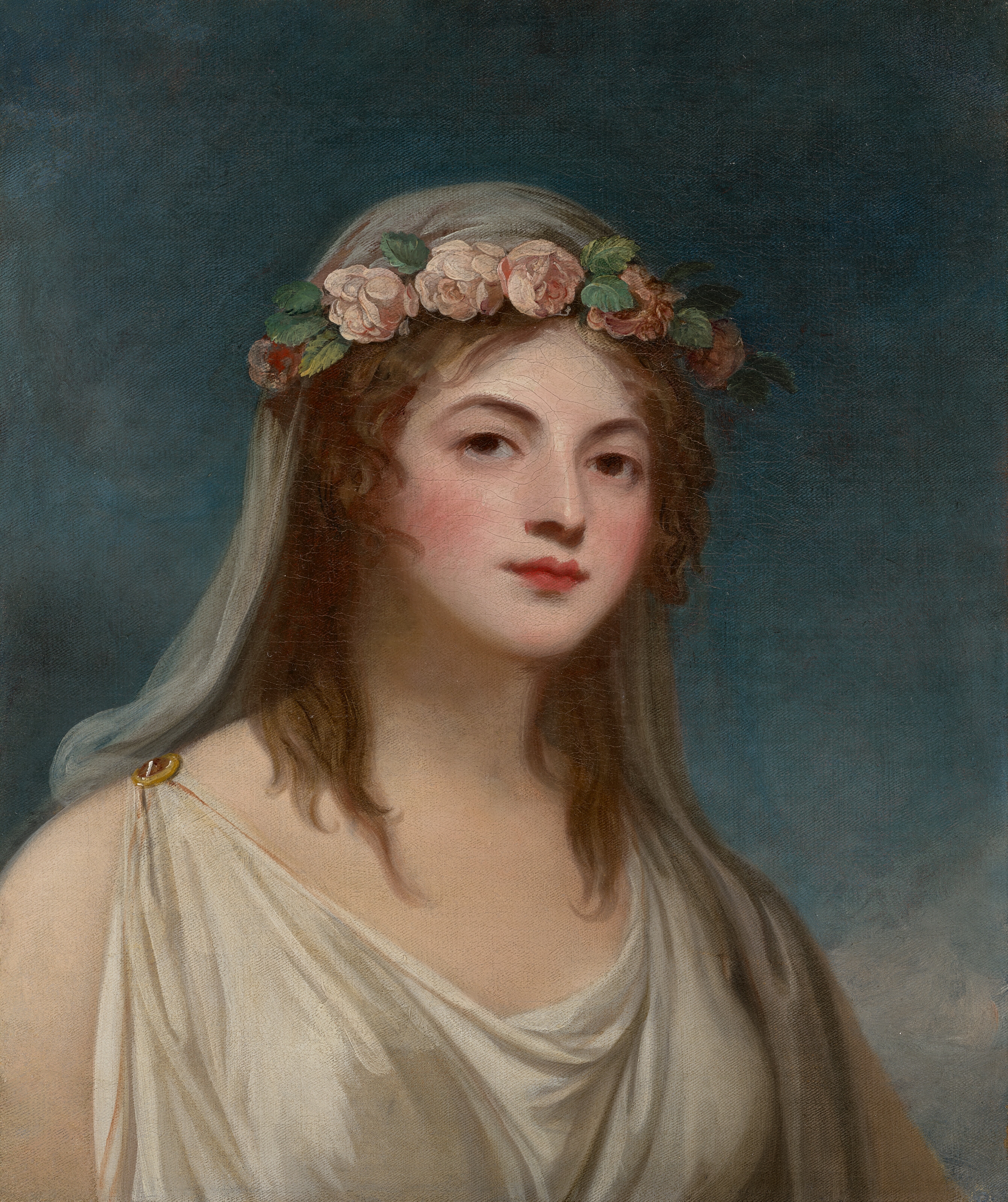 George Romney | Portrait of a lady, traditionally identified as Emma ...