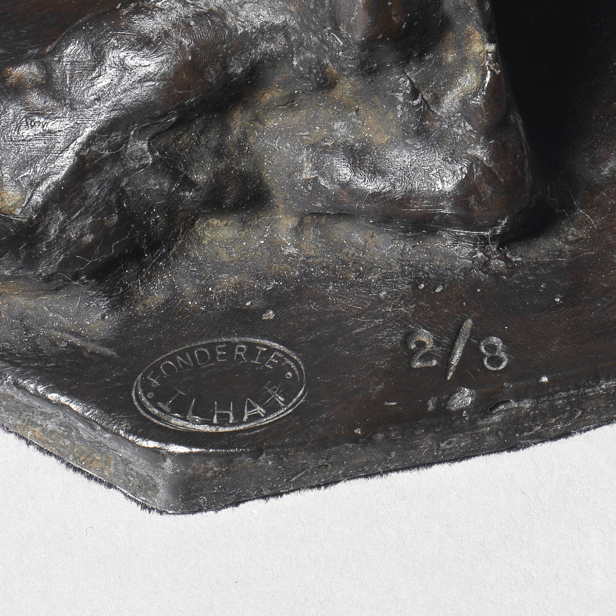 Artwork by Léon Indenbaum, Homme debout, Made of bronze with dark brown patina